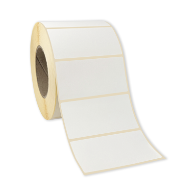 White paper self-adhesive THERMAL labels 100x50 mm, 2000 labels per roll