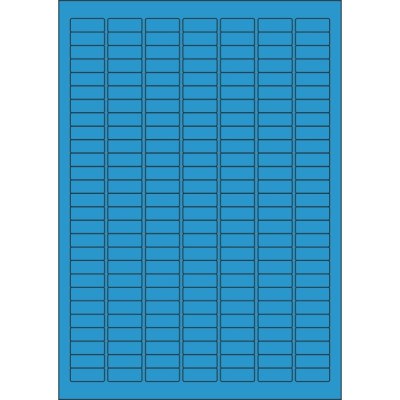 Colour paper self-adhesive labels 25,4x10 mm, on A4 sheet, for laser and inkjet printing