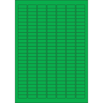 Selbstklebende Etiketten 25,4x10 mm Buntpapier, auf A4-Bogen, für Laser- und Tintenstrahldruck