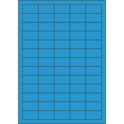 Selbstklebende Etiketten 38x21,2 mm Buntpapier, auf A4-Bogen, für Laser- und Tintenstrahldruck