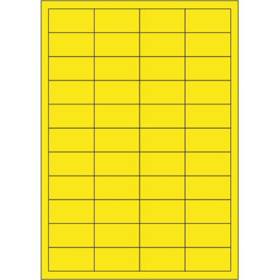 Selbstklebende Etiketten 48,5x25,4 mm Buntpapier, auf A4-Bogen, für Laser- und Tintenstrahldruck