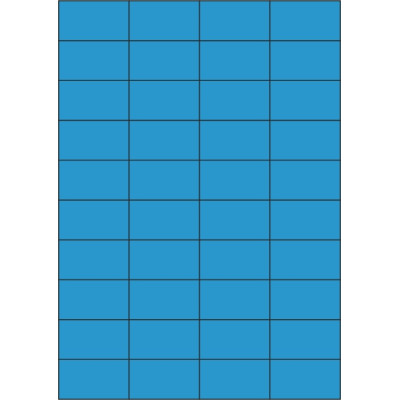 Selbstklebende Etiketten 52,5x29,7 mm Buntpapier, auf A4-Bogen, für Laser- und Tintenstrahldruck