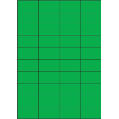 Selbstklebende Etiketten 52,5x29,7 mm Buntpapier, auf A4-Bogen, für Laser- und Tintenstrahldruck