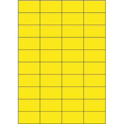 Colour paper self-adhesive labels 52,5x29,7 mm, on A4 sheet, for laser and inkjet printing