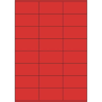 Selbstklebende Etiketten 70x36 mm Buntpapier, auf A4-Bogen, für Laser- und Tintenstrahldruck