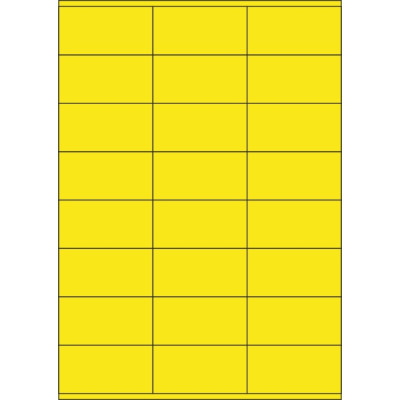Selbstklebende Etiketten 70x36 mm Buntpapier, auf A4-Bogen, für Laser- und Tintenstrahldruck