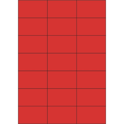 Colour paper self-adhesive labels 70x42,4 mm, on A4 sheet, for laser and inkjet printing