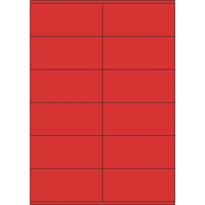 Selbstklebende Etiketten 105x48 mm Buntpapier, auf A4-Bogen, für Laser- und Tintenstrahldruck
