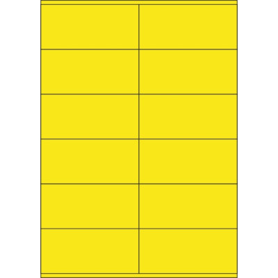 Selbstklebende Etiketten 105x48 mm Buntpapier, auf A4-Bogen, für Laser- und Tintenstrahldruck