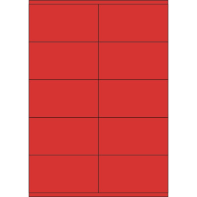 Selbstklebende Etiketten 105x57 mm Buntpapier, auf A4-Bogen, für Laser- und Tintenstrahldruck